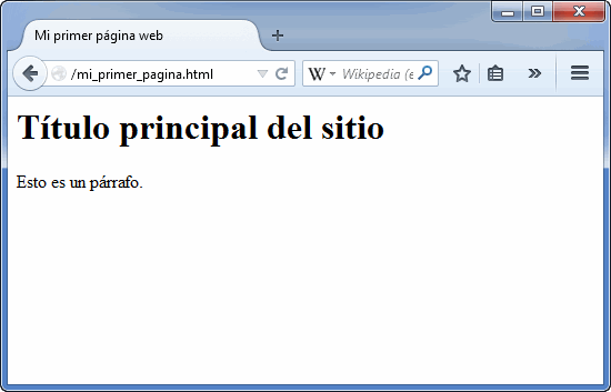 Vista previa de títulos y párrafos en navegador