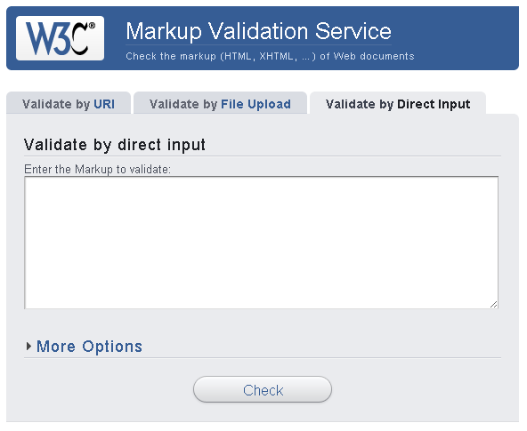 captura del w3c validator