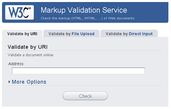 captura del w3c validator